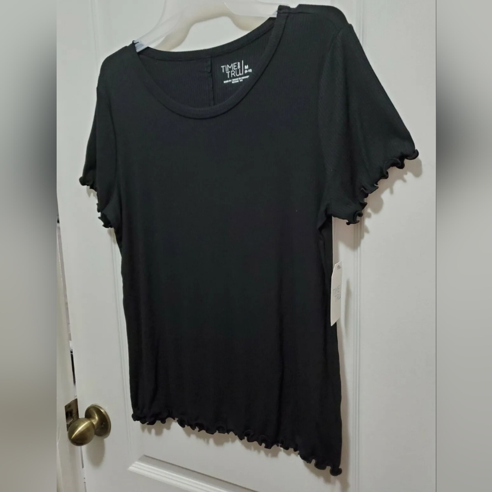Time and tru women's‎ tops Short Sleeve  Black Size M (8-10)* - Picture 3 of 5